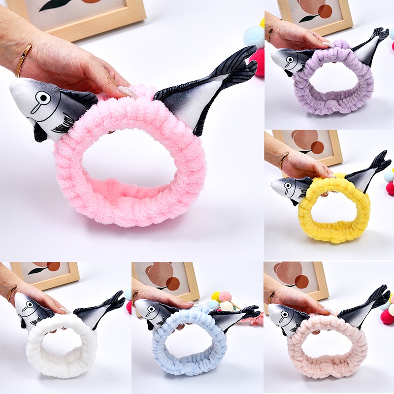 Băng đô hình con cá bằng lông nhung dễ thương sáng tạo dành cho bé gái