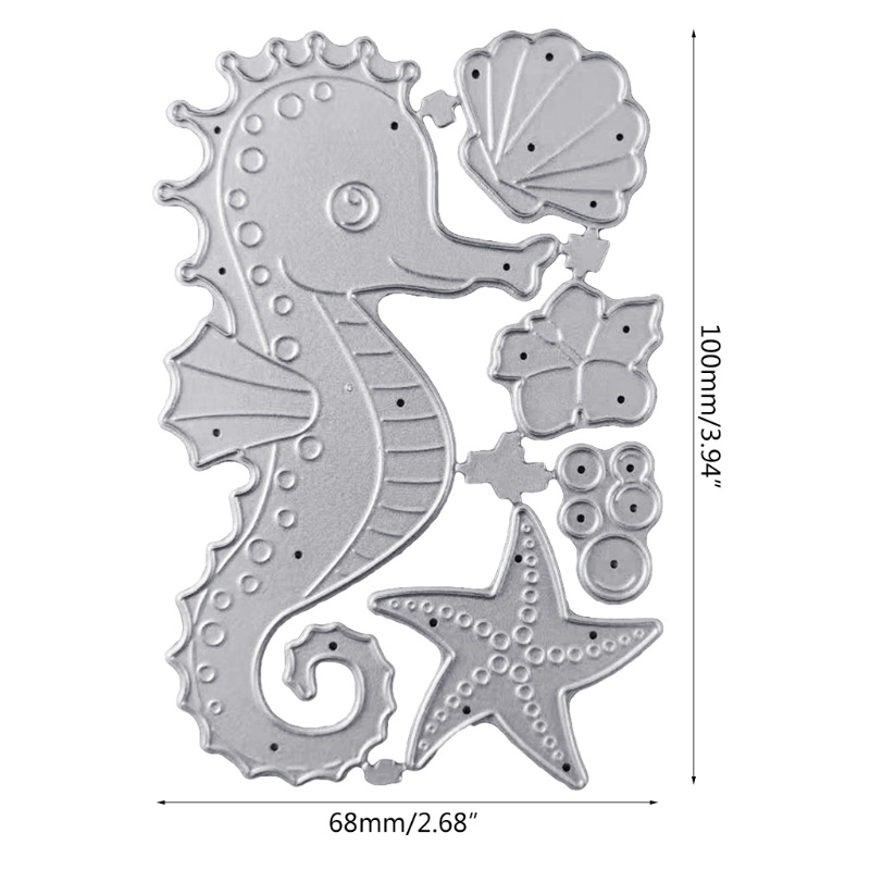 Khuôn Cắt Giấy Kim Loại Hình Vỏ Sò / Sao Biển Xinh Xắn