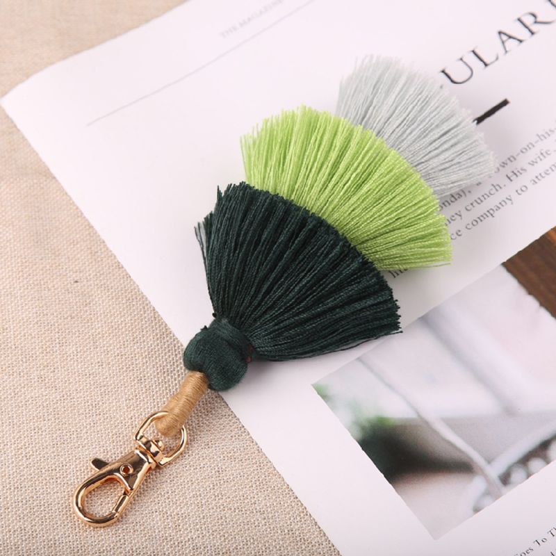 Móc Khóa Dây Tua Rua Đính Bóng Lông Cho Nam Và Nữ
