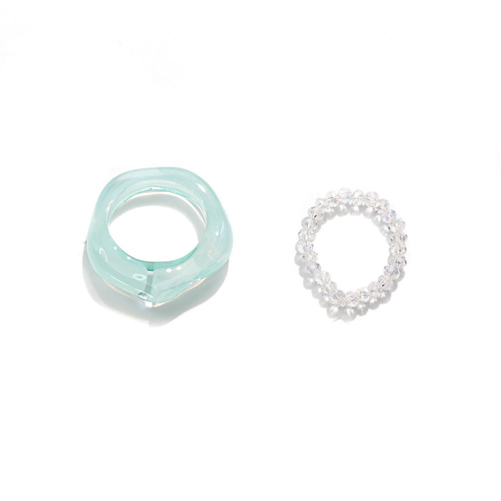 Nhẫn Acrylic Trong Suốt Màu Kẹo Kiểu Hình Học Đơn Giản Thời Trang Mùa Hè Cho Nữ
