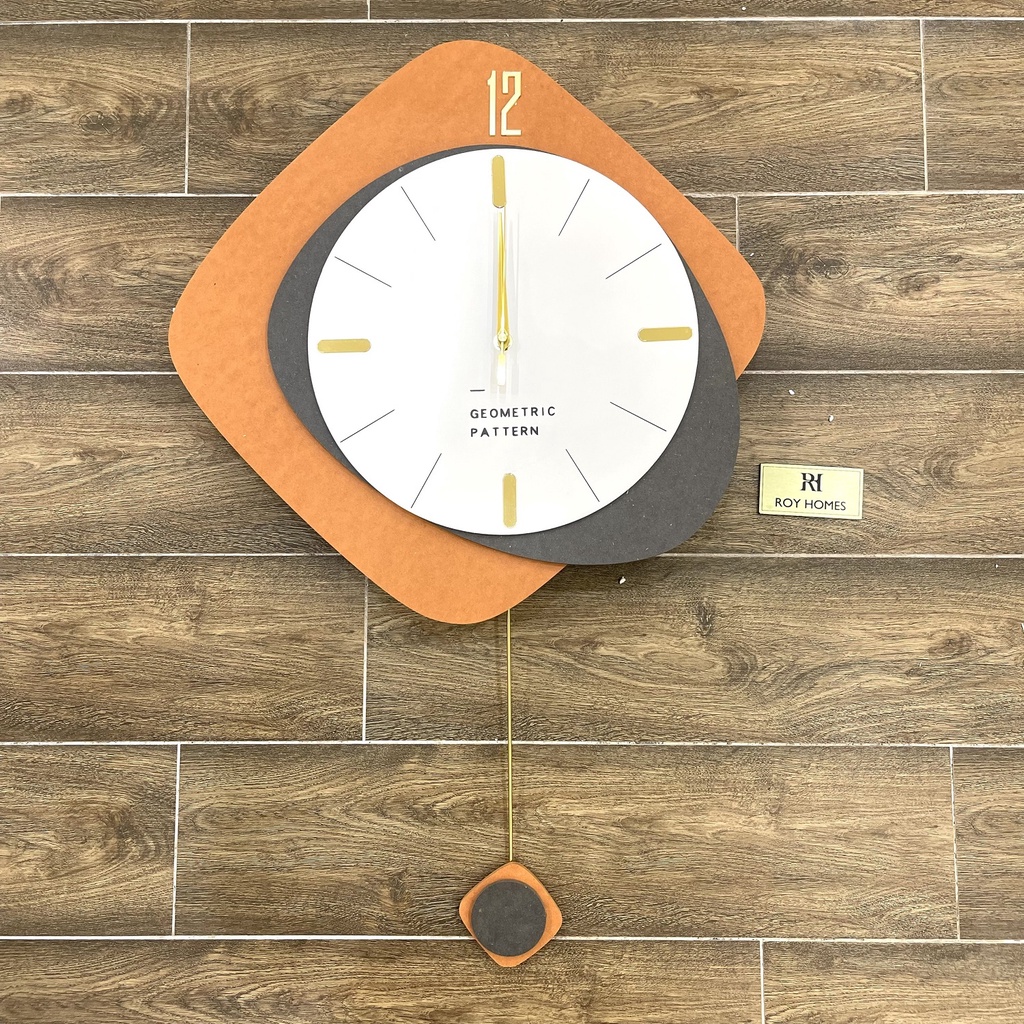Đồng hồ treo tường Royhome Decor phong cách sáng tạo nghệ thuật mã JT2131G45