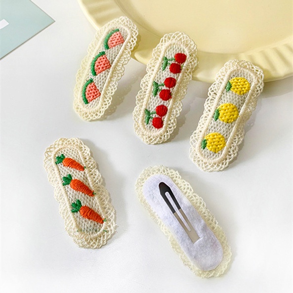 Kẹp Tóc Đan Len Hình Trái Cây Ngọt Ngào Đáng Yêu Phong Cách Hàn Quốc Cho Nữ