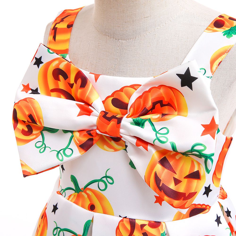 Đầm công chúa kèm túi cho bé gái hóa trang tiệc halloween tùy chọn họa tiết