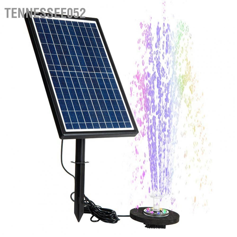 Hàng HOT Máy Bơm Đài Phun Nước Năng Lượng Mặt Trời 10V 10W với đèn LED đầy màu sắc Nước nổi ngoài trời  Dành Cho Hồ Nước Sân Vườn【Tennessee052】