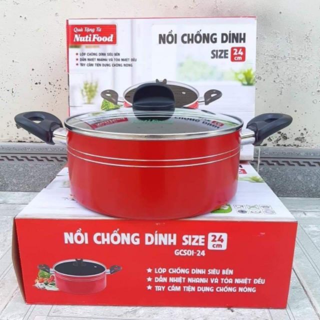 Nồi chống dính Green Cook 24cm&lt;br&gt;Hàng km Nutifood