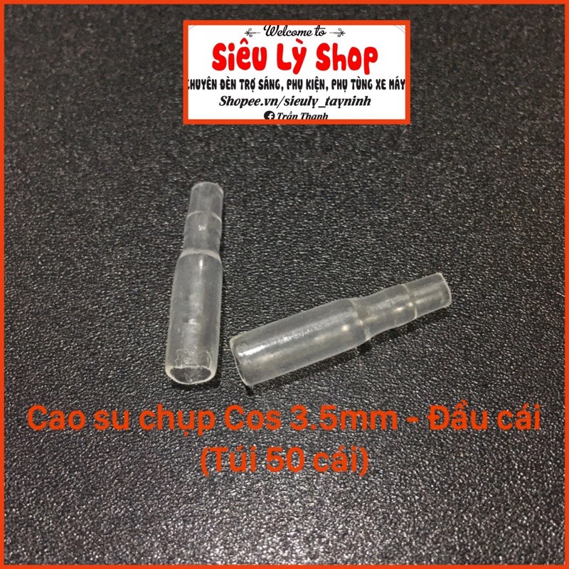 Cao su chụp cos tròn 3.5mm - Đầu cái (Túi 50cái)