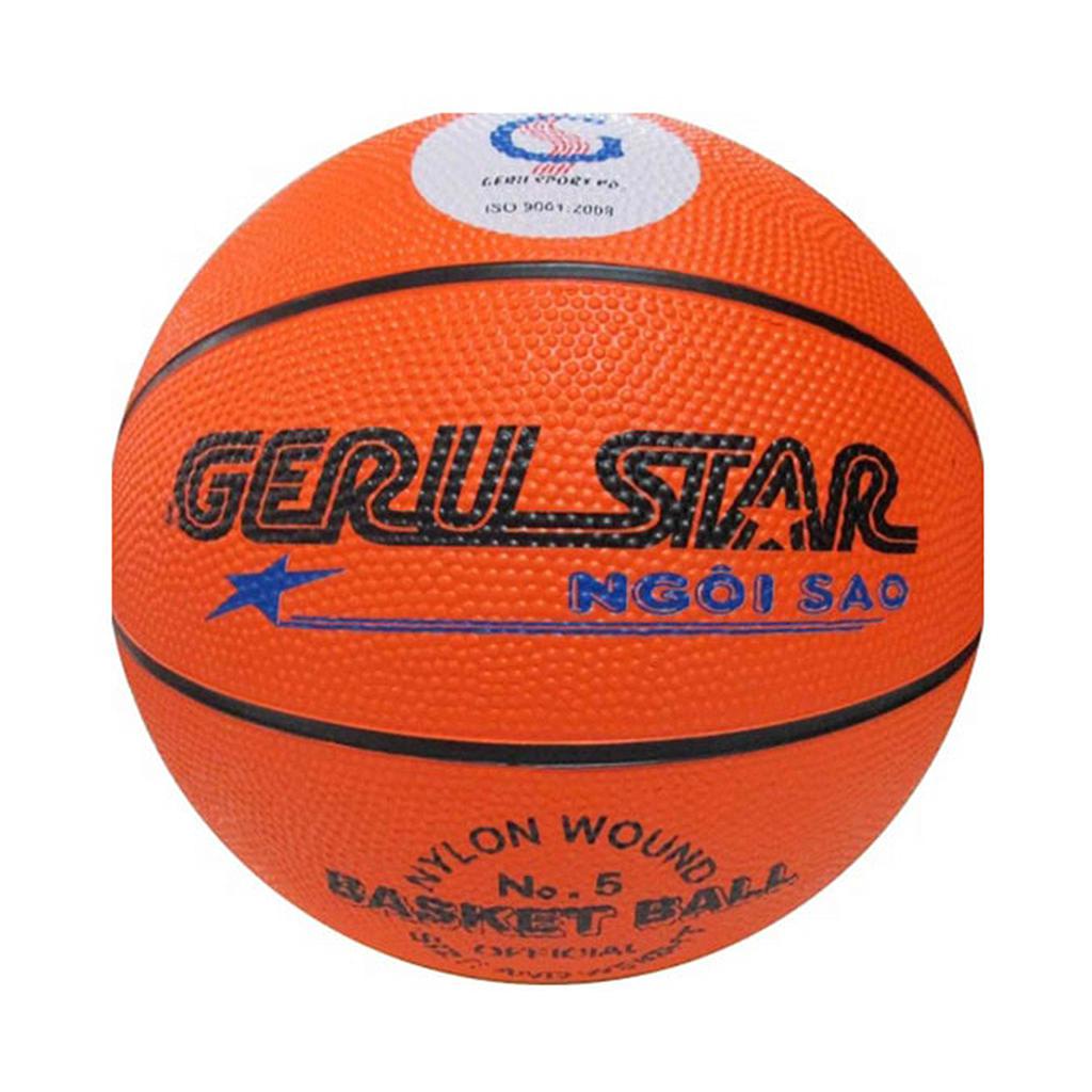 Quả bóng rổ GeruStar Cao Su size B3, B5, B6, B7 - Dungcusport tặng lưới + kim bơm
