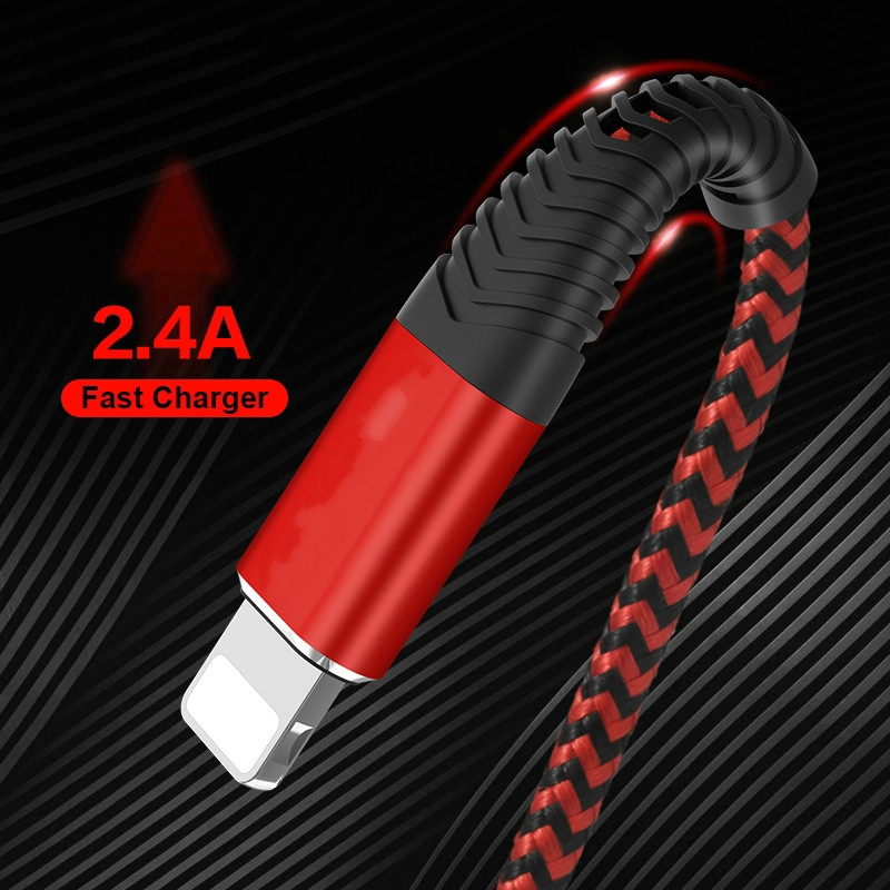 Cáp Sạc Nhanh USB Dành Cho Iphone 11 Pro Max Xr X 8 7 6 Plus 6s 5 S Plus Ipad 2.4a