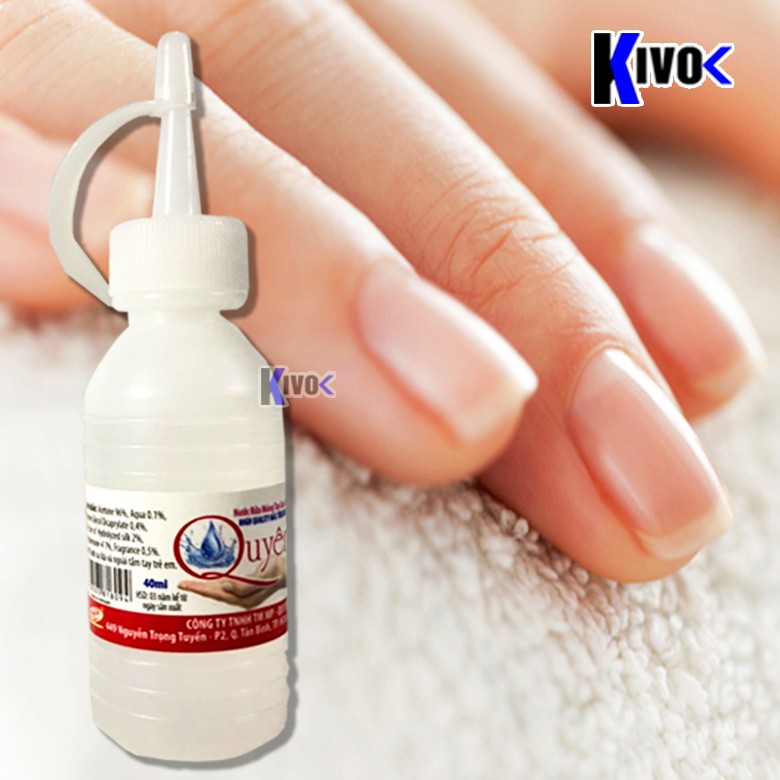 COMBO 2 Chai Nước Rửa Móng Tay Móng Chân Quyên / Tẩy Sơn Móng - Nuôi Dưỡng Móng - Dung Dịch Acetone Lọ 40ml - Kivo