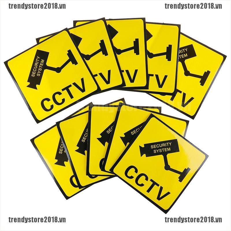 Set 10 Miếng Dán Cảnh Báo Có CCTV