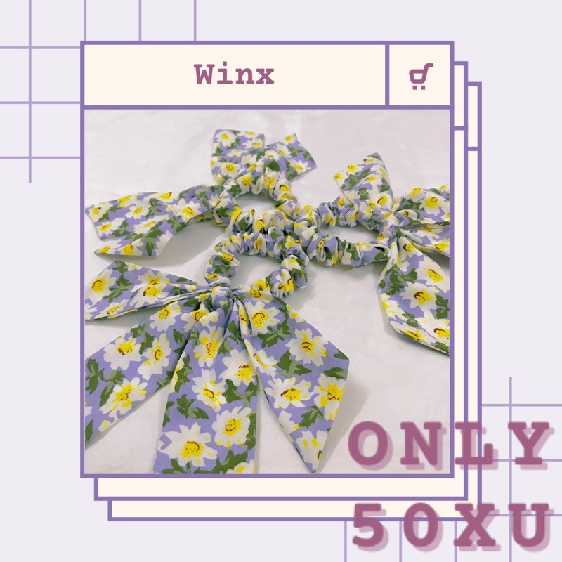 WINX - scrunchy hoạ tiết hoa xinh xắn