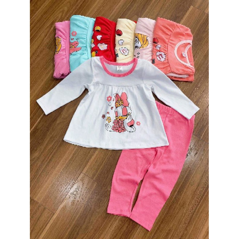 bộ bé gái bánh bèo bozip size nhí 1-7t