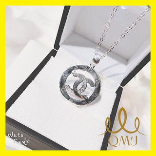💖freeship- dây chuyền bạc - dây chuyền sag chảnh viền trơn tròn nạm đá cực xinh, bạc chuẩn 925 cao cấp