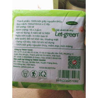 khăn giấy rút Let-green 130tờ