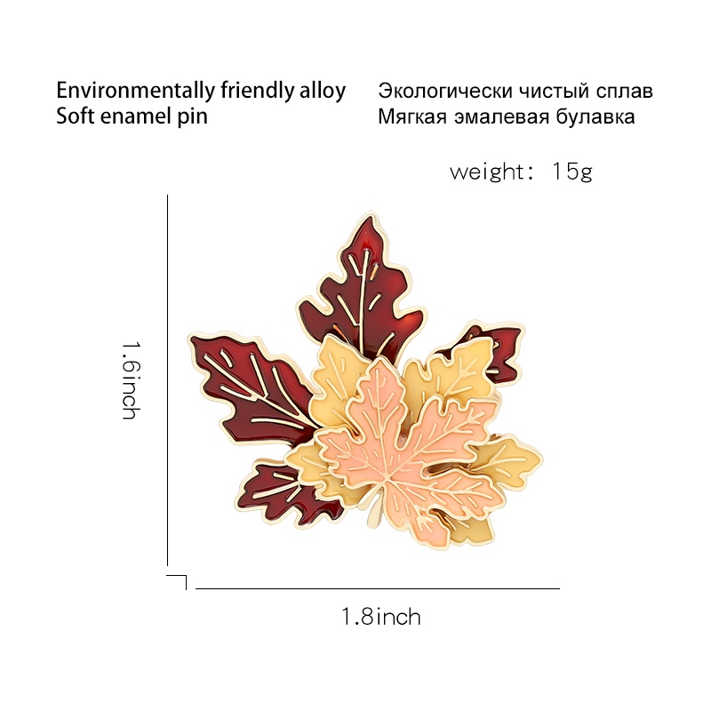 Ghim Cài Áo Hình Lá Phong Đơn Giản Sáng Tạo
