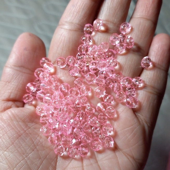 10/25/50gam hạt nhựa bánh cam 6mm làm vòng, handmade