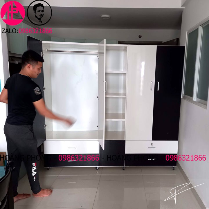 Tủ nhựa đài loan cao cấp rộng 2 mét cao 1 mét 85 - miễn phí vận chuyển