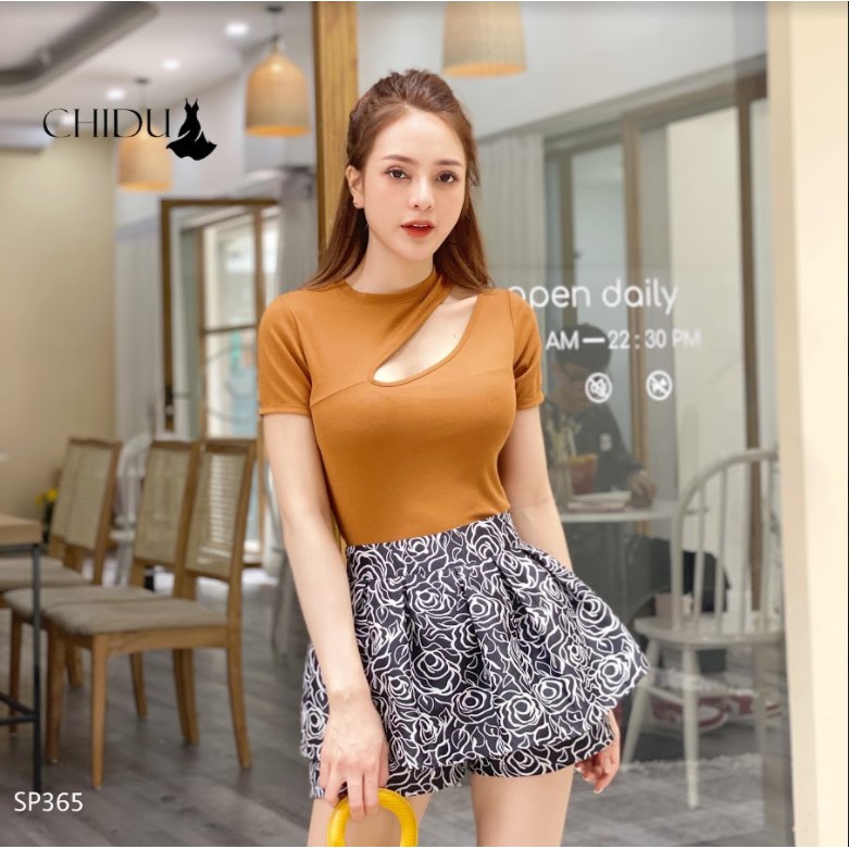 [ Mã WASTAPR giảm 10K đơn 50K] CHIDU Áo thun ngắn tay cổ khoét SP365 | BigBuy360 - bigbuy360.vn