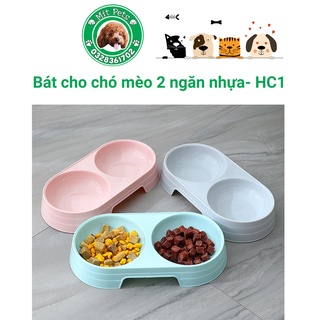 Bát ăn đôi cao cấp cho chó mèo