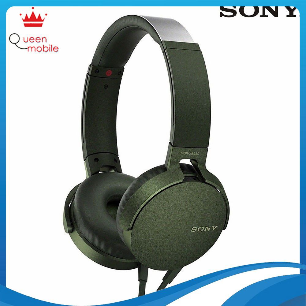 Tai Nghe Sony Có Mic MDR-XB550AP (Xanh lá)- Hàng Chính Hãng