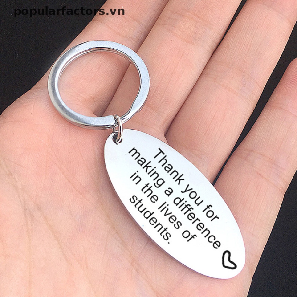 Móc Khóa Khắc Chữ Thank Bằng Thép Không Gỉ Dùng Làm Quà Tặng