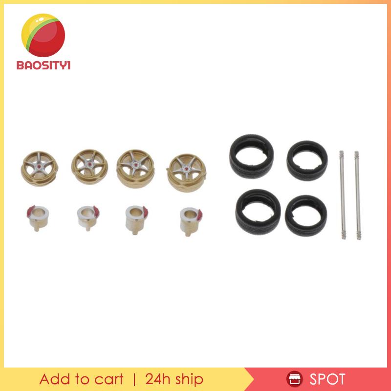 Bộ 4 Bánh Xe Cao Su Tỉ Lệ 1:64 Cho Tomica Hotwheels