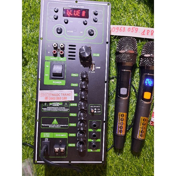 Mạch Loa Kéo Trọn Bộ Kèm 2 Tay Micro Không Dây UHF Sịn Sò