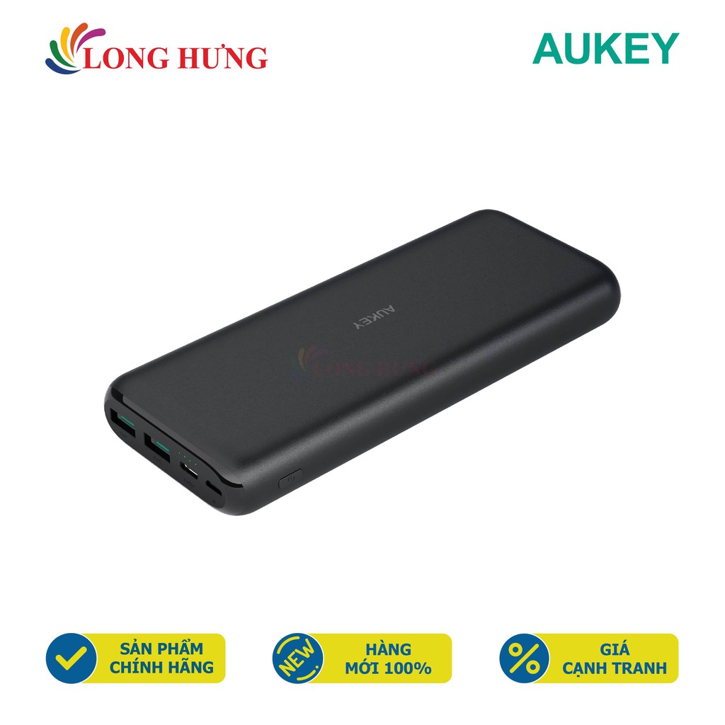 Sạc Dự Phòng Aukey 20000mAh 15W PB-XN20 - Hàng chính hãng - 2 cổng OUT 2 cổng IN Dung lượng 20.000mA