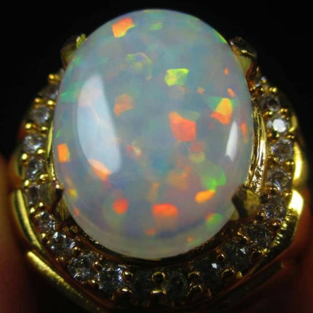 Nhẫn Đeo Tay Đính Đá Opal Cao Cấp Cho Nam