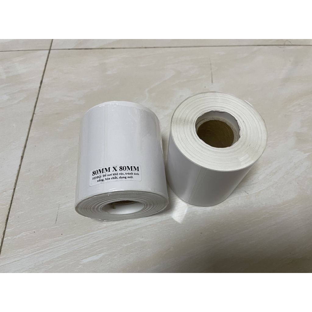 [ZẢ KHO] Giấy in tem nhiệt 80x80 mm  Decal Nhiệt chuyên cho vận chuyển, in đơn hàng