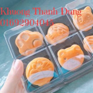 Sét bánh trung thu 2018 Set gồm 6 bánh với các hình thù ngộ nghĩ,hình gấu,doremon,doremi,cá,oto..
