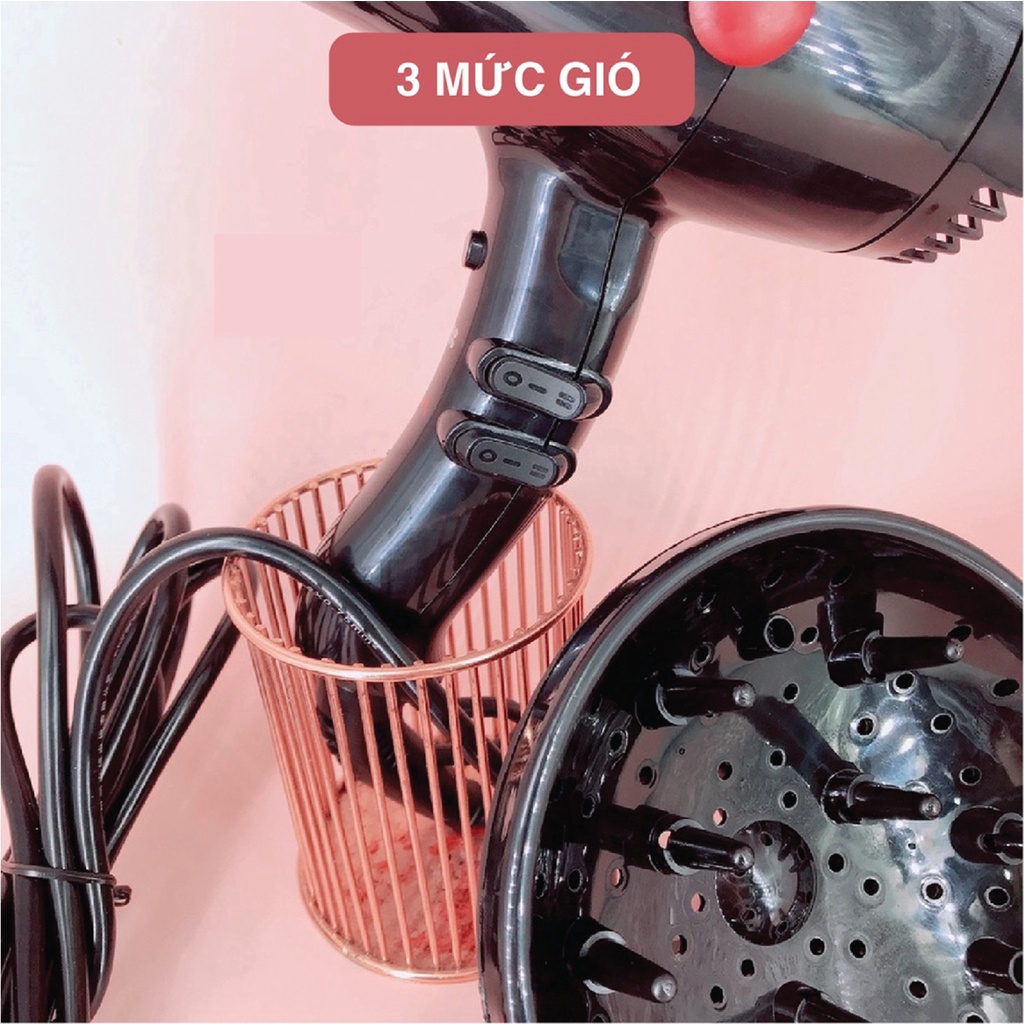 Máy sấy tóc CHAOBA1800 công suất lớn 1600w, có chế độ thổi 2 chiều nóng lạnh