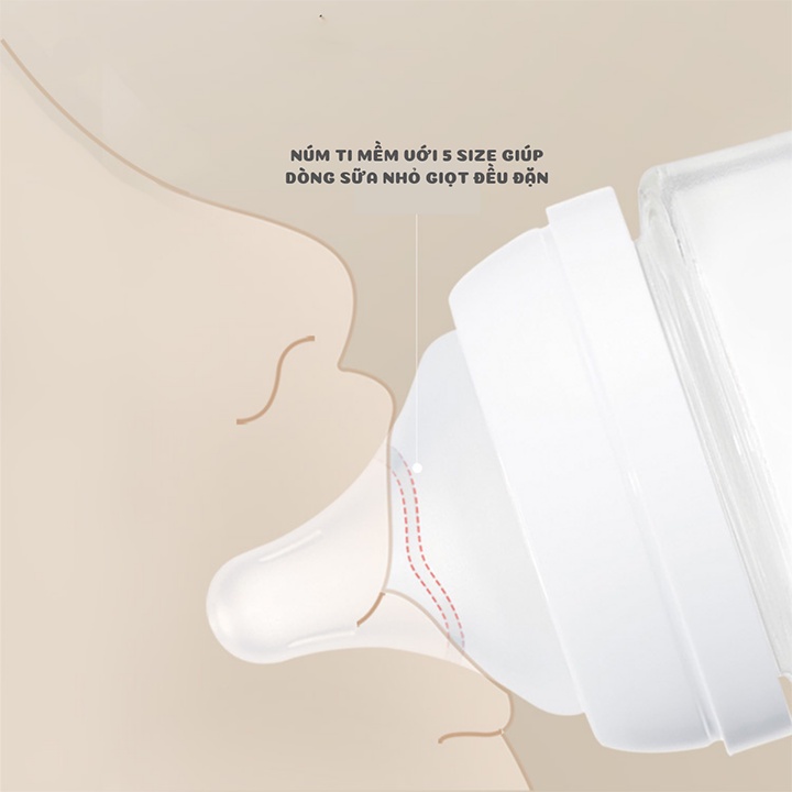 Bình sữa OU wish 140/260ml Hàn Quốc_Mềm Như Ti Mẹ
