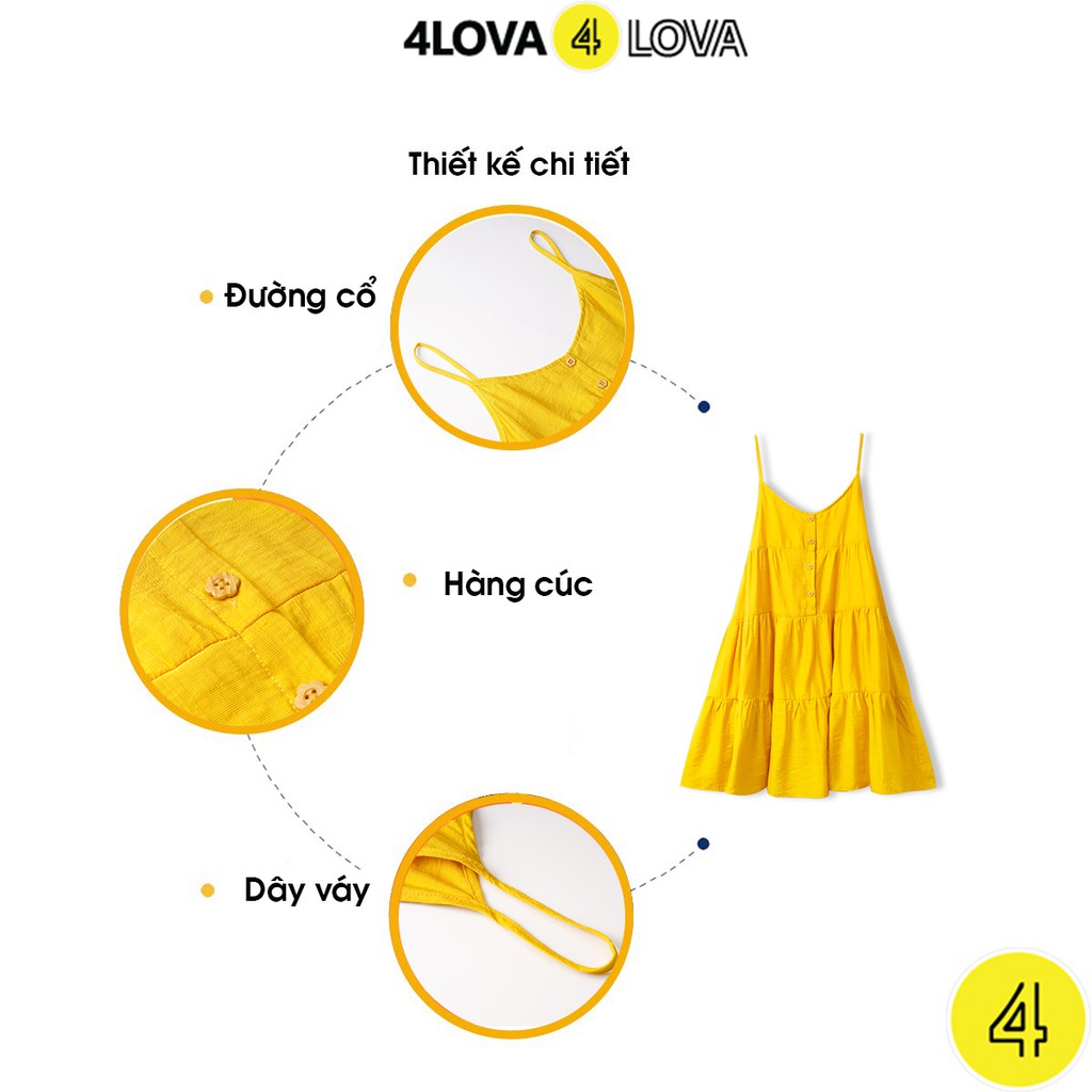 Váy Đũi 2 Dây 4LOVA Mặc Nhà Chất Đũi Tơ Siêu Mát Đầm Hai Dây Babydoll Phối Cúc Ngực Vintage