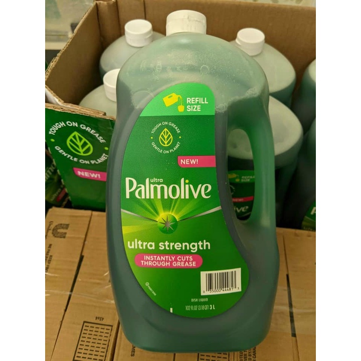 Nước rửa chén Palmolive Ultra Strength chai 3 lít giúp sạch bề mặt dầu mỡ loại bỏ mùi hôi - EDS Hàng Mỹ