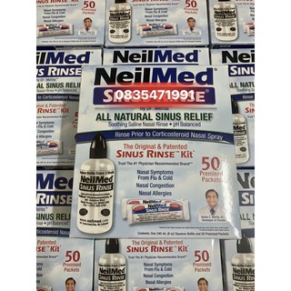 Bình rửa mũi 240ml kèm 50 muối neilmed nguyên hộp mẫu mới