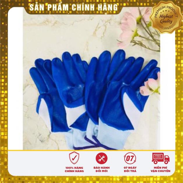 Găng Tay Sơn xanh Bảo Hộ Lao Động PHỦ SƠN CHỐNG TĨNH ĐIỆN-Giadung24h