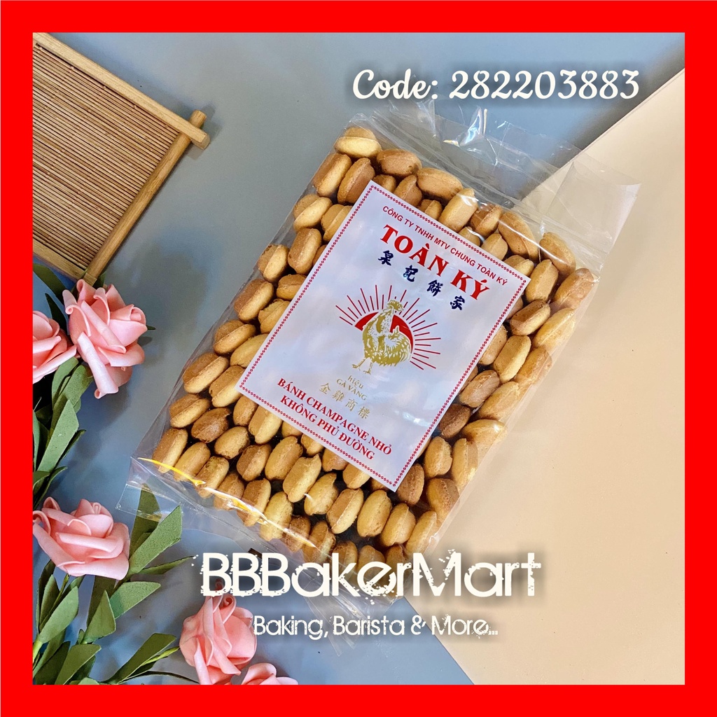 Bánh Sâm Banh Champagne (Lady Fingers) hiệu TOÀN KÝ loại không phủ đường - Bịch 500gr