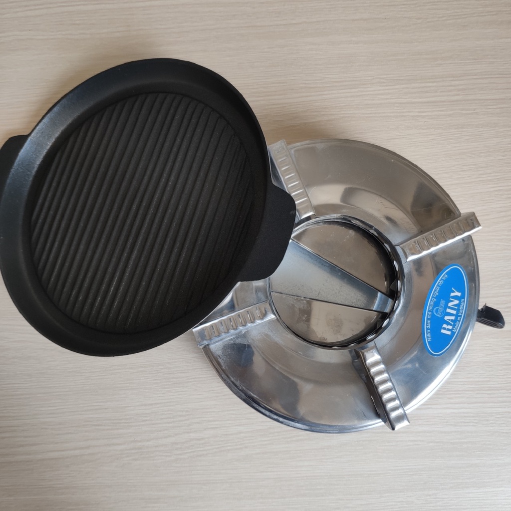 Chảo gang đen chống dính, chảo nướng xuất khẩu, chuyên nướng thức ăn trên bếp cồn, bếp hồng ngoại, bếp ga