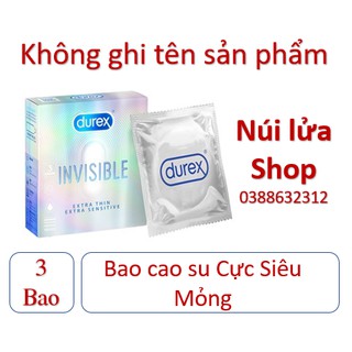 Bao Cao Su ÔM SÁT SIÊU MỎNG Durex Invisible - 3 cái