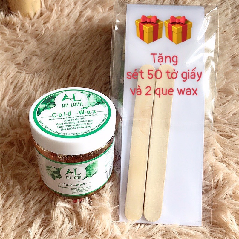 Sét 50 tờ giấy và 2 que( sản phẩm hộ trợ wax lông )