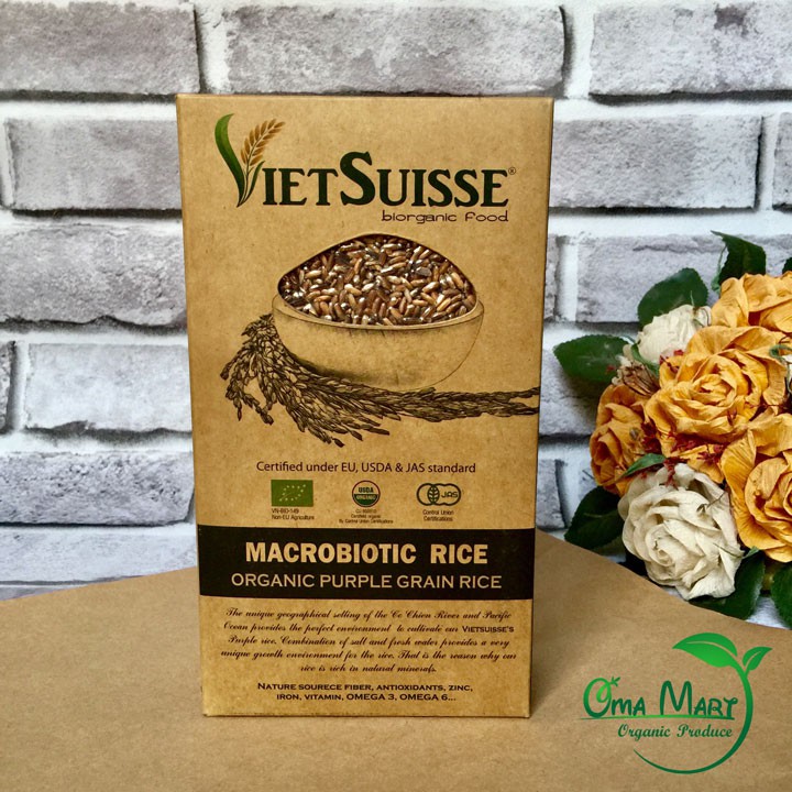 Gạo Tím Hữu Cơ VietSuisse 1kg