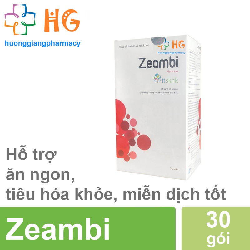 Men vi sinh Zeambi - Tăng cường sức khỏe đường tiêu hóa (Hộp 30 gói)