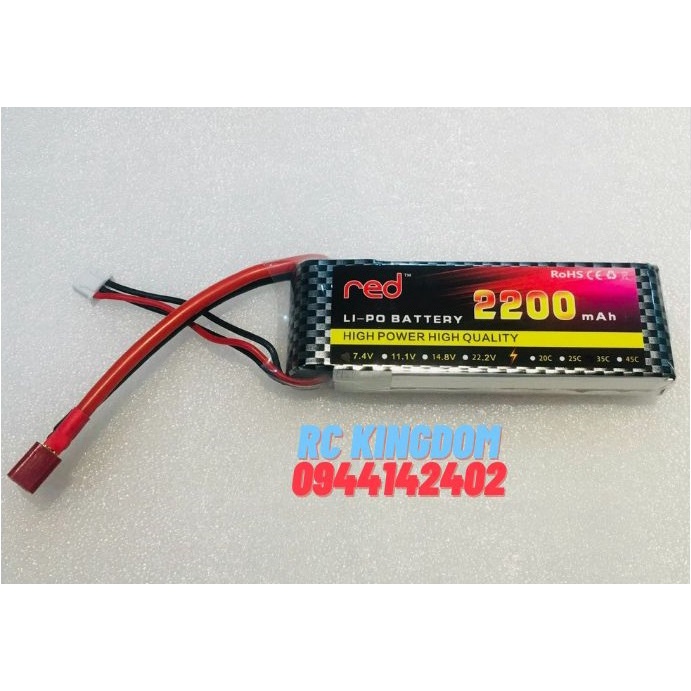 Pin 2200mAh 2S/3S cho xe tàu, máy bay điều khiển từ xa