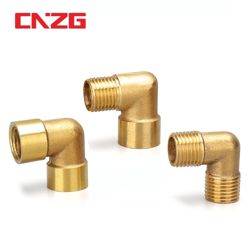 Đầu nối ống nước vuông góc 90 độ bằng đồng thau 1/ 8&quot; 1/ 4&quot; 3/ 8&quot; 1/ 2&quot; 3/ 4&quot;