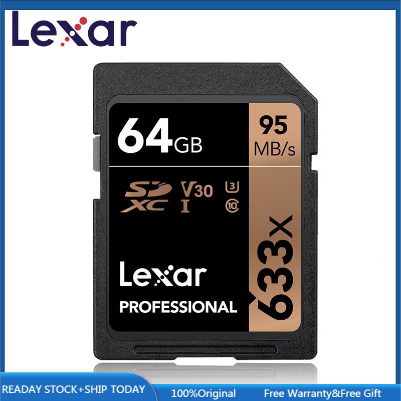 Thẻ Nhớ Lexar SD 64GB 633x Class 10 U3 SDXC carte SD 64GB 4K Cho Máy Ảnh Canon Nikon