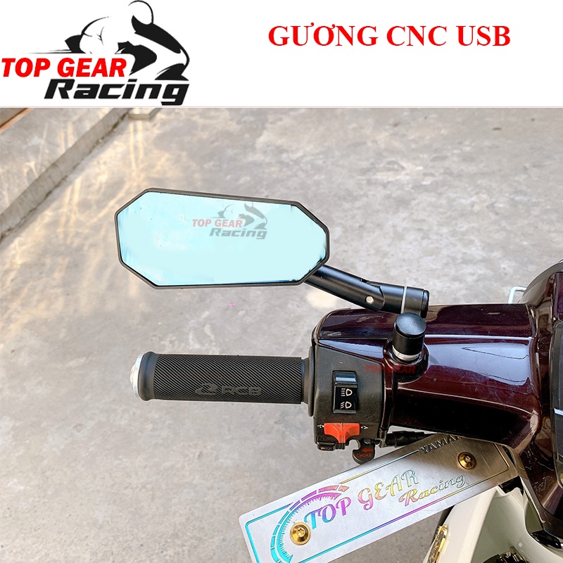 Gương Chiếu Hậu Xe Máy - Gương CNC USB &lt;TOPGEAR&gt;