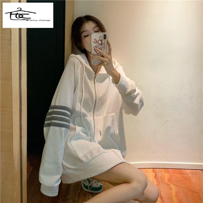 Áo Khoác Hoodie Dáng Rộng Phong Cách Mới Thời Trang Xuân Thu Cho Bạn Gái 2022