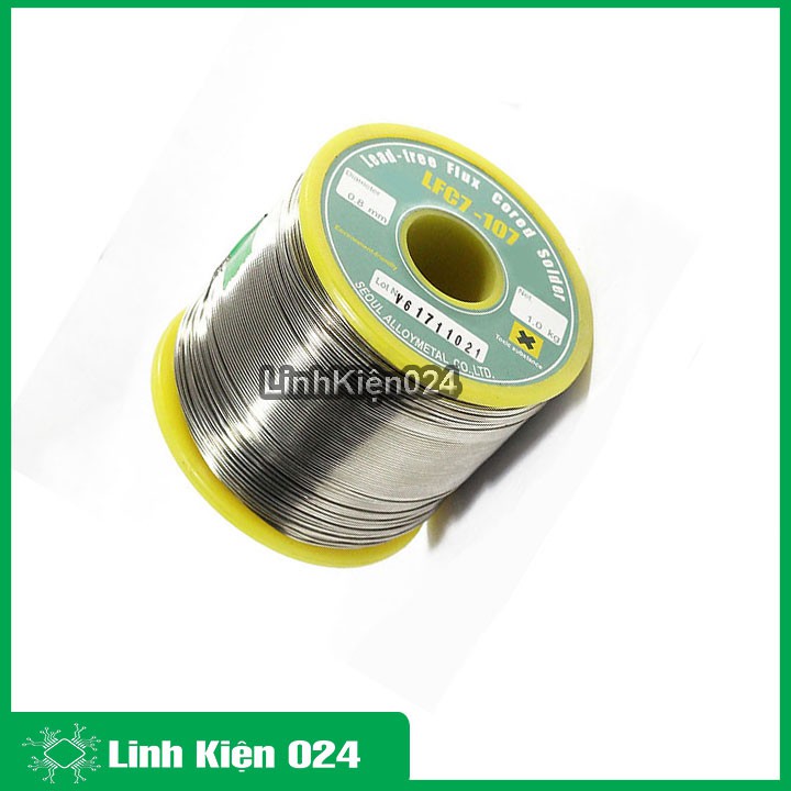 Thiếc hàn không chì hàn quốc LFC7-107 đường kính 0.8mm cuộn 1kg