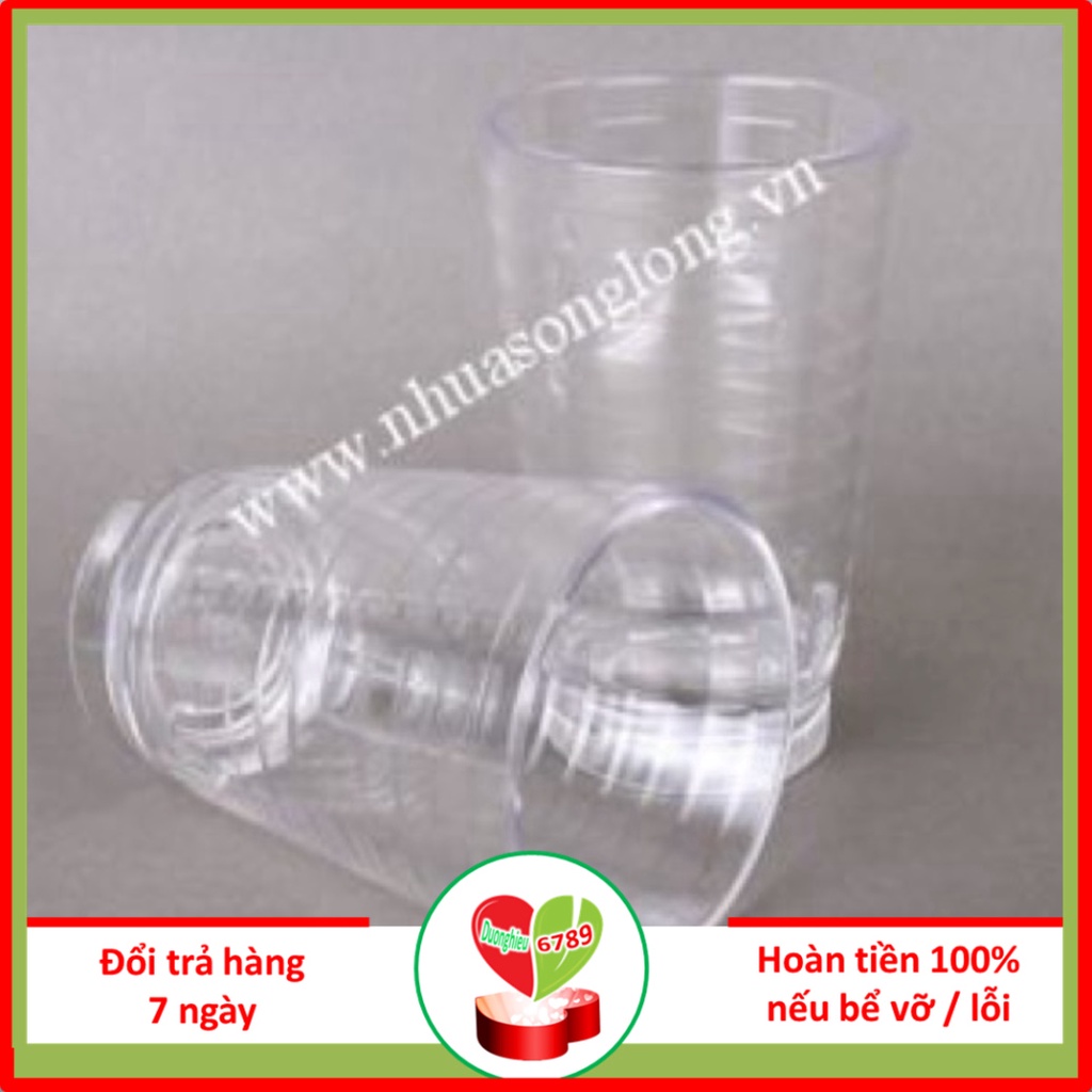Cốc kẻ Song Long cốc mika dày dặn 2398